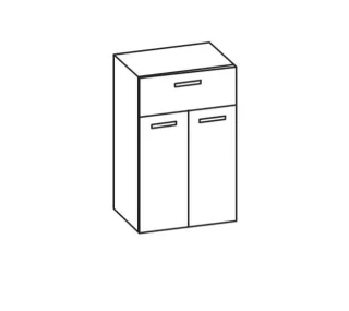 Artiqua 400 Midischrank, Eiche Weiß quer NB, 400-MTL-2-60-7185-440 400-MTL-2-60-7185-440