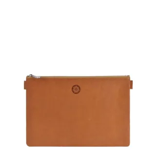 Banktasche für Belege Leder naturbraun 25x17cm | Sonnenleder Weill. Ein sicherer Organizer für Dokumente und Bargeld in Büro, Bank und auf Reisen.