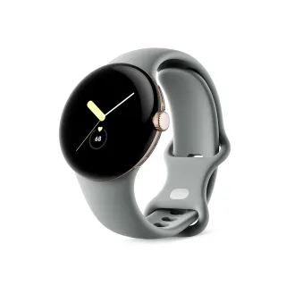 Google Pixel Watch [WiFi inkl. Sportarmband hazel] 41mm Edelstahlgehäuse champagne gold