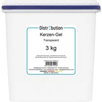 DistrEbution Duftkerze Kerzen-Gel transparent 300g-17kg Gelwachs, Gelkerzen selber machen, Für Kerzen Herstellung