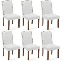 DUMOS Esszimmerstuhl Set,Gepolstert küchenstühle,Holz-Essstühle (3 Farben, 2 Materialien, 3 Größen-Sets), 2er, 4er, 6er Set mit Holzrahmen