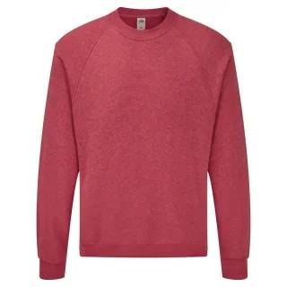 Fruit Of The Loom Herren Raglan-Ärmel Belcoro® Sweatshirt (Heather Red)