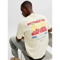 Jack & Jones T-Shirt JORRIVIERA VINTAGE POSTER BACK TEE SS CN mit Print