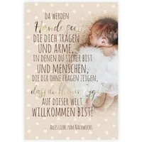 Kurt Geburtskarte KE Glückwunschkarte Geburt, Karte, Engel, DIN B6 mit Umschlag, Grußkarten, Taufe, herzliche Wünsche zum Baby/ Jungen / Mädchen