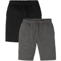 bonprix Shorts (Packung, 2-tlg., 2er) aus Baumwolle und Polyester, Regular Fit, leichte Qualität