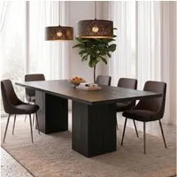 IDIMEX Esstisch MAHO, Esszimmertisch 200x100 cm aus massivem Mangoholz Schwarz