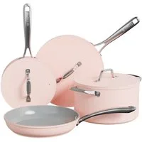 CIARRA Topf-Set MOP7-4, Gusseisen, Keramik, Aluminium (Topf- & Pfannen-Sets, 4-tlg., Backofen, Induktionsgeeignet), Ciarra Beyond Kochgeschirr Pfannenset Antihaftbeschichtung mit Deckeln