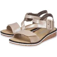 Rieker Riemchensandale Sommerschuh, Sandalette, Keilabsatz, mit asymmetrischem Riemchen