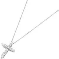 GIORGIO MARTELLO MILANO Kette mit Anhänger Kreuz mit Zirkonia, Silber 925