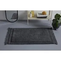LeGer Home by Lena Gercke Badematte Tamsin, Badvorleger, Badezimmer Teppich, Höhe 20 mm, strapazierfähig, fußbodenheizungsgeeignet, Baumwolle, rechteckig, mit Fransen, Badteppich, Badematte, Baumwolle
