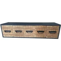 HTI-Living Wandboard Wandregal Ingrid Industrial Stil mit 5 Schubladen und Ablagefläche, Stück 1-tlg.