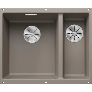 Blanco Subline 340/160-u Spüle 523556 55,5x46cm, PuraDur tartufo, links, für Unterbau