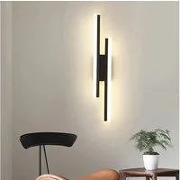 Riserva LED Wandleuchte LED Wandleuchte Innen Schwarz 16W Warmweiß Flur Lampe, Einfache Installation, integrierte LED, augenschonendes Design