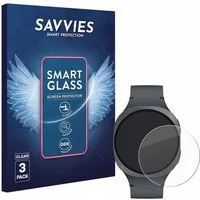 Savvies Displayschutzglas Schutzglas Panzer für Samsung Galaxy Watch 8 (40 mm), 3 Stück, Schutzfolie Display Schutz Glas Folie klar