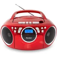Karcher RR-5042-R Boombox (UKW (FM), tragbarer CD-Player mit UKW Radio, Kassettendeck)