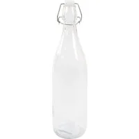 BURI Trinkflasche Drahtbügelflasche 1 Liter Glasflasche Wasserflasche Trinkflasche