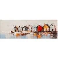 ArtUniverse Gemälde Lakeside Living 50x150 cm, Lakeside
