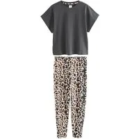 Next Pyjama Schlafanzug mit Leopardenmotiv (2 tlg)