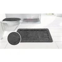 OTTO home Badematte Sanremo mit Rahmen, Badvorleger, Badezimmer, sehr weich, Hoch-Tief, Höhe 25 mm, rutschhemmend beschichtet, schnell trocknend, fußbodenheizungsgeeignet, Polyester, rechteckig, Badteppich, unifarben, rechteckig und als 3-tlg. Set er