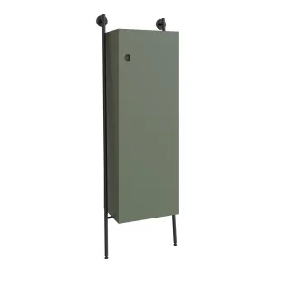 VitrA Plural Hochschrank mit Metallrack 53 x 30 x 159 cm (BxTxH) mit 1 Tür Türanschlag Matt,80485 80485