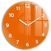 Tulup Wanduhr Wanduhr Glasrunde Uhr Moderne Glaswanduhr 30cm Uhr aus Gehärtetem Glas