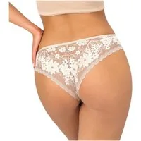 Donna Brasilslip 280 (2-St) Damen 2er Pack Brazilian Slips Unterhosen Spitze Baumwolle