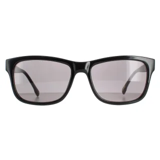Ted Baker Rectangle Mens poliert schwarz gemustert grau TB1455 Dane Sonnenbrille