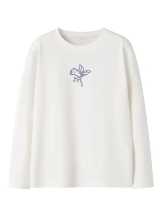 NAME IT - NKFOLGA NREG LS TOP cloud dancer - Gr. - 122/128