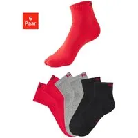 Bench. Kurzsocken für Damen und Herren in Baumwollmischung, für Sport und Freizeit (Packung, 6-Paar, Gr. 35-38 bis 43-46) mit klassischem Logoschriftzug, ohne Frottee