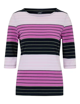 JOY sportswear - LUANA 3/4 Arm Shirt rosebloom stripes - Gr. - 42