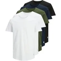Jack & Jones T-Shirt JJENOA TEE SS CREW NECK 5PK MP NOOS (Packung, 5-tlg., 5er-Pack)