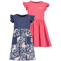 Blue Seven Jerseykleid (Packung, 2-tlg) 1x uni und 1x mit Alloverprint und aufgesetzten Taschen