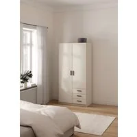 Home affaire Kleiderschrank Sprint, viel Stauraum, robuste Qualität, 3 Breiten 98, 147, 195 cm Breite 98,5/147 oder 195,5 cm, je mit Einlegeböden und Kleiderstange