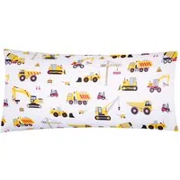 Heubergshop Kissenbezug, (1 Stück), 40x80cm Bagger Baufahrzeuge Kräne Kinder (1 x EW-Bagger 40x80)
