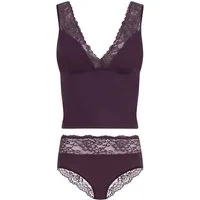 Evoni Set: Tanktop Wäsche Set Spitze
