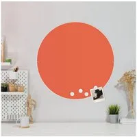 banjado Magnettafel Stahl Rund Orange, (inkl. 4 Magnete, Runde Stahlmagnettafel)