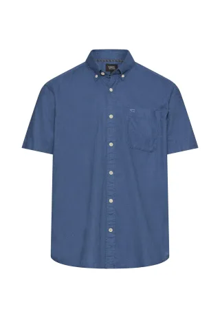 camel active - Kurzarmhemd aus Leinenmix indigo blue - Gr. - XXL