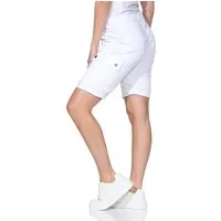 OriginalYou Cargoshorts Damen kurze Sommer Hose Stretch Bermuda Gummizug und Schnürung moderner Knitterlook, mit Gummizug & Schnürung