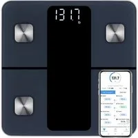 OYLCDI Körper-Analyse-Waage Digitale Bluetooth Waage für Personen, Körperfettwaage, mit App zur Übertragung und Tracking der Messwerte, Full Body Scan, BMI, Körperfett, Wasser & Muskelanteil, bis zu 180 kg