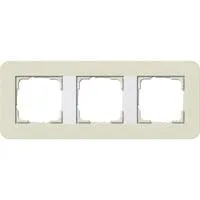 Abdeckrahmen 3fach, Abdeckung beige, Retail