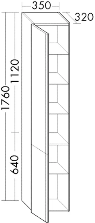Burgbad Hochschrank Iveo 1760x350x320 Eiche Dekor Caramel, HSIE035RF7339 HSIE035RF7339
