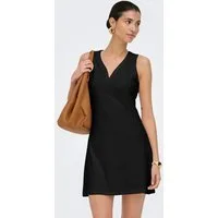 ONLY Spitzenkleid ONLSMILLA S/L V-NECK DRESS JRS Materialmix, regular fit, V-Ausschnitt