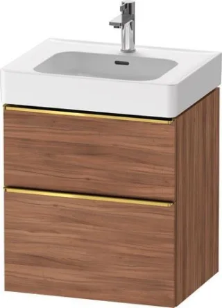 Duravit D-Neo Waschtischunterbau wandhängend Nussbaum Matt 584x452x625 mm - DE4376034790000 DE4376034790000