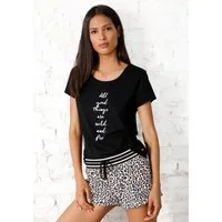 s.Oliver Shorty (Set, 2 tlg) mit Leo-Print
