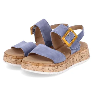 Gabor Sandalen - Gr. 37,5 - Blau - Rauleder