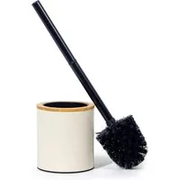 Zedelmaier Badaccessoire-Set Klobürste Holz, Toilettenbürste in Edelstahl, WC Bürsten & Halter, Badezimmer Set, Bürstengarnitur, Klobürstenhalter, Klobesen, Set, 2 pcs