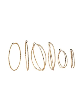 Steuer Modeschmuck Creolen Metall gelb vergoldet gehämmert
