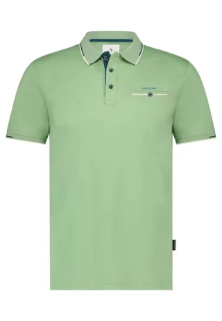 State of Art - Piqué-Poloshirt mit Brusttasche grün - Gr. - S