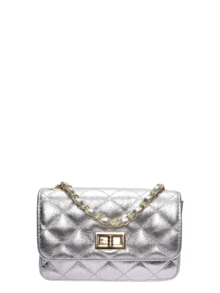 Luisa Vannini Silber Rindsledertasche