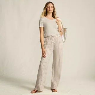 Jerseyhose mit weitem Bein für Damen, Damen, size: regular, Elfenbein, by Lands' End